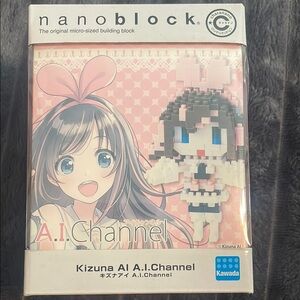 Nanoblock Kizuna AI Building Set - Pink and Blue